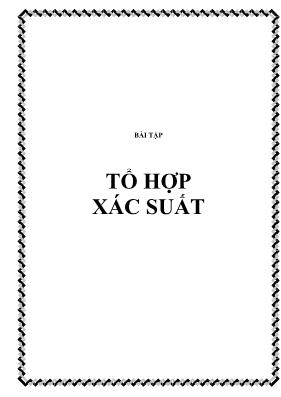 Bài tập Tổ hợp xác suất